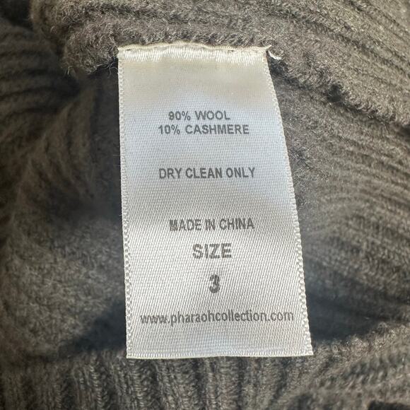 Pharoah Collection Green Wool Cashmere Turtleneck Sweater sz 3=L - Picture 10 of 10